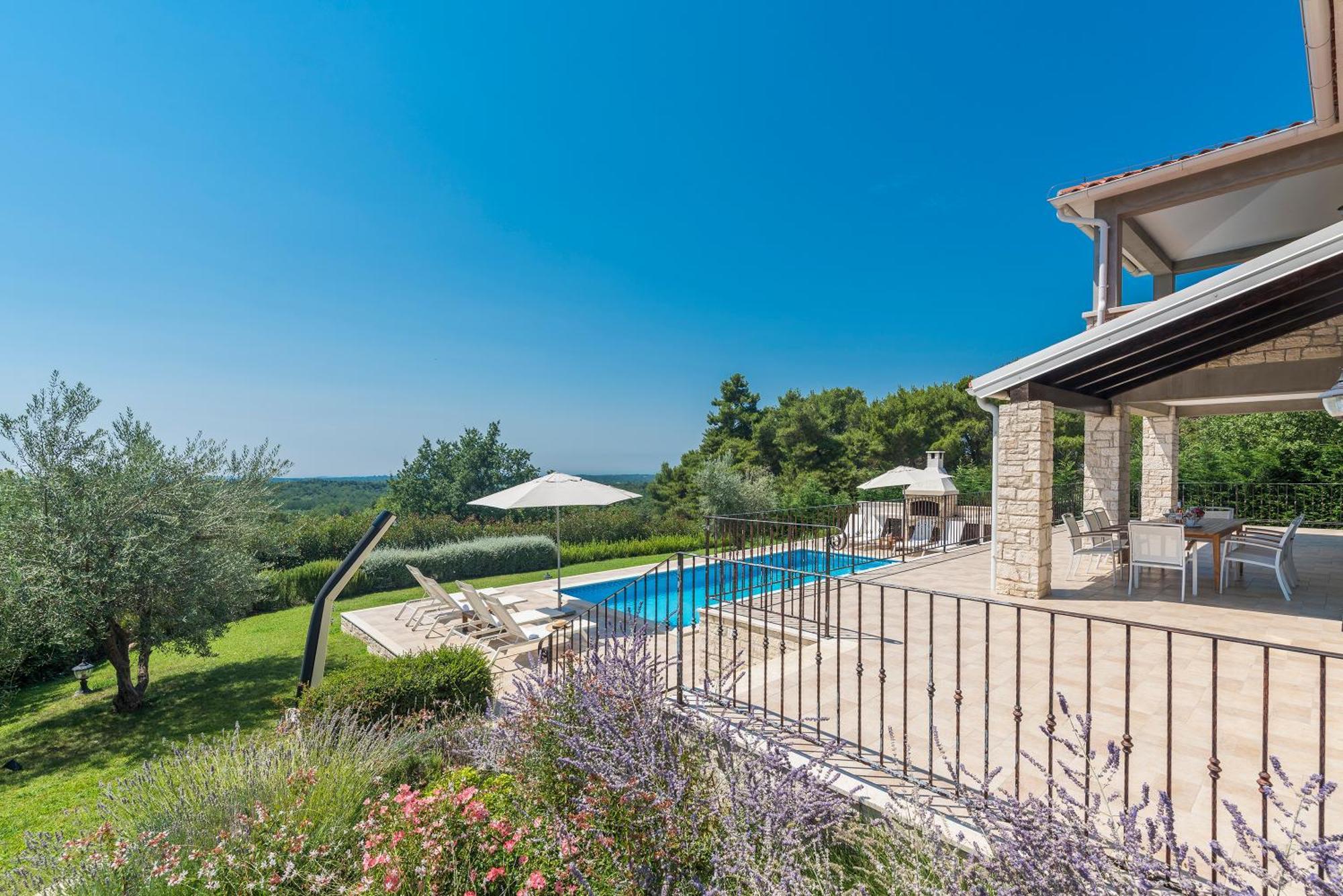 Villa Sterpazzi - Near Porec With Sea View, Private Jacuzzi, Sauna And Pool Visnjan Ngoại thất bức ảnh